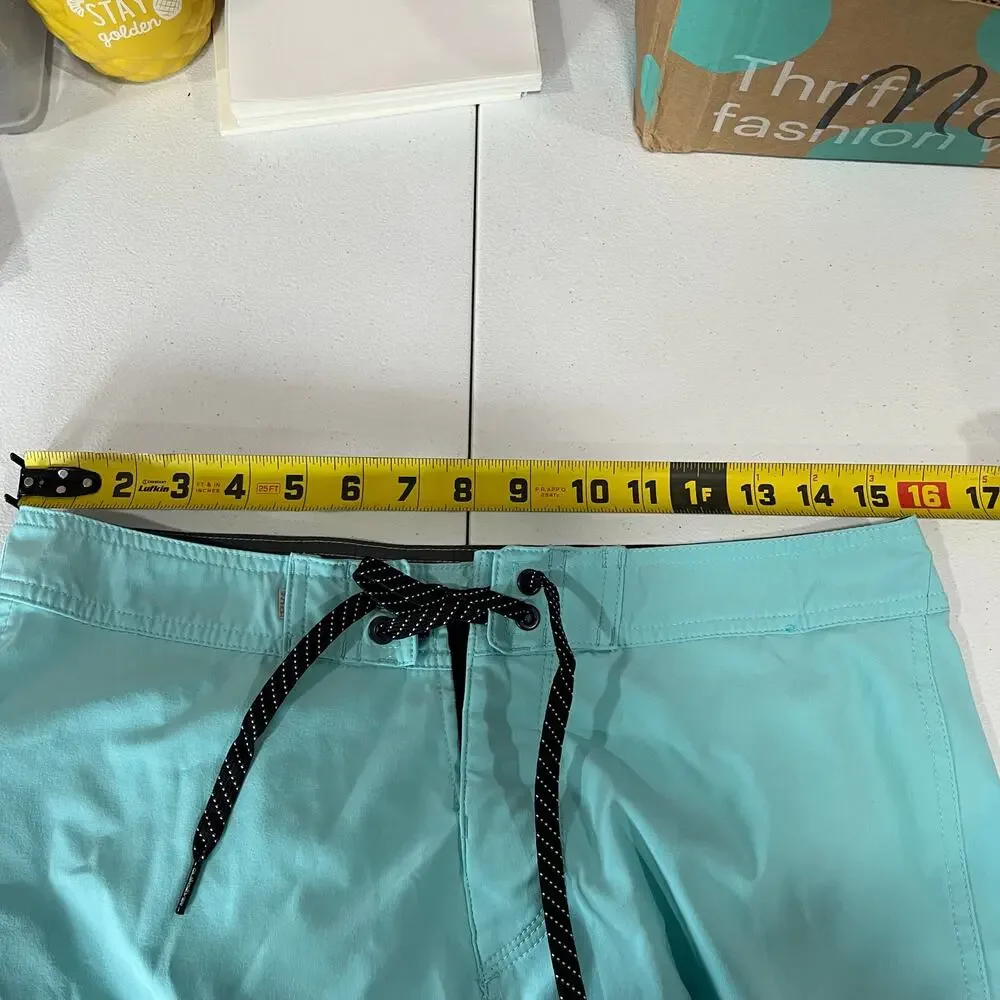 Quiksilver Teal Highline Surfsilk Lined Swim Hybrid Shorts Mens Size 30